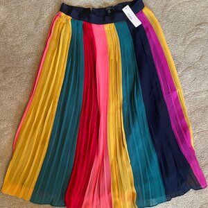 Jcrew midi pleated colorful skirt